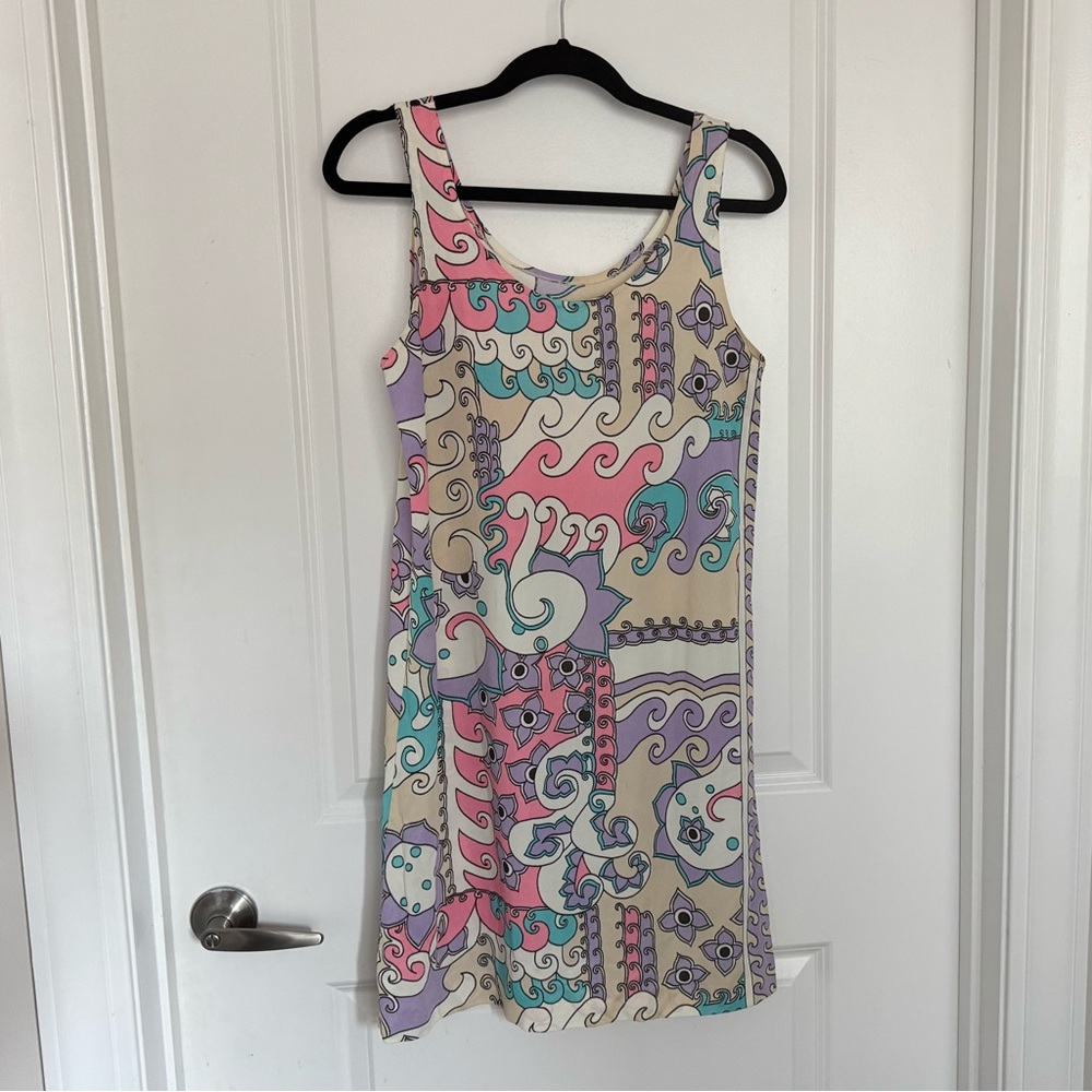 Vintage 60s-70s Patterned Mini Dress